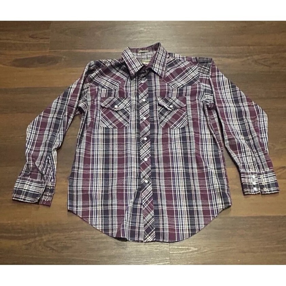 Outlaw Western Wear‎ Long Sleeve Shirt Men's Large Pearl Snap Buttons